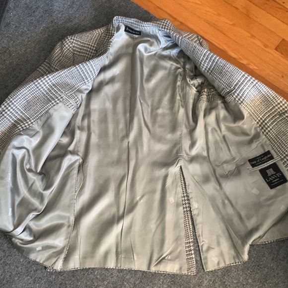 LANVIN PARIS PRINCE OF WALES GLEN PLAID CHECK SCOTLAND WOOL BLAZER SPORTCOAT - Picture 9 of 14